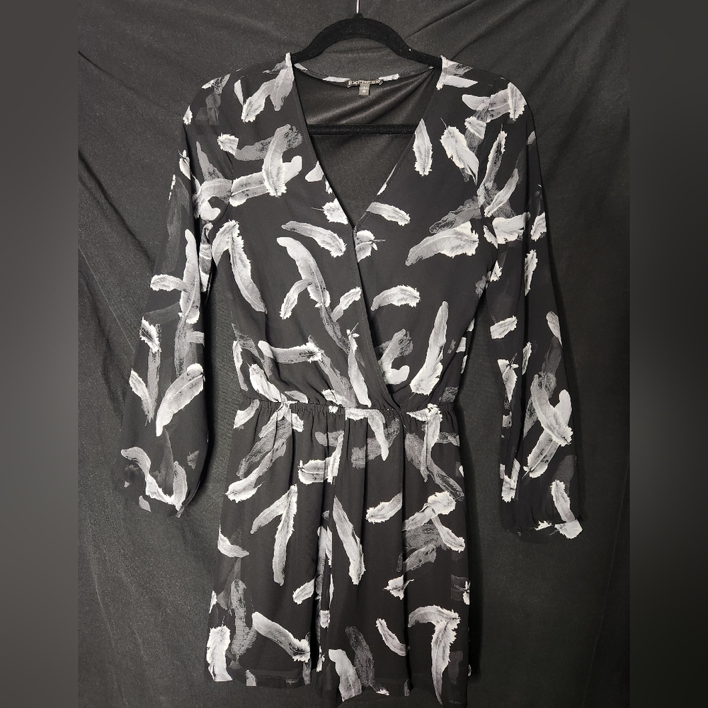 EXPRESS Feather Romper (Size XS)